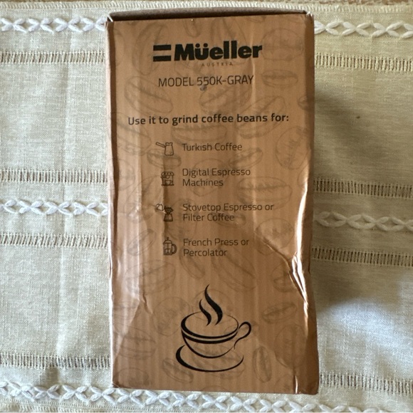 ☕️Mueller HyperGrind Precision Electric Spice/Coffee Grinder Mill☕️ ~Grey NWT - Picture 12 of 14